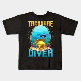 Awesome Scuba Diving Treasure Diver Kids T-Shirt